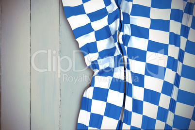 Composite image of blue and white flag