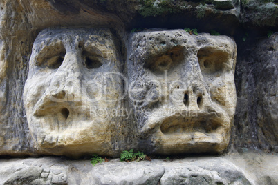 Scary Stone Heads