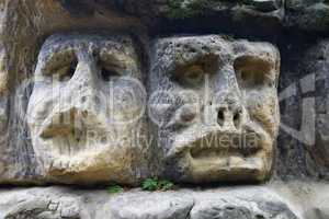 Scary Stone Heads