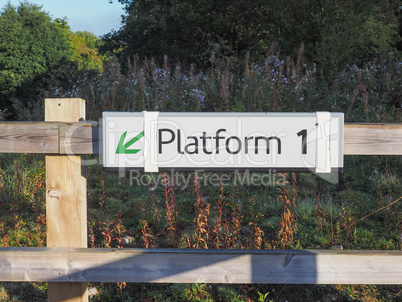 Platform sign
