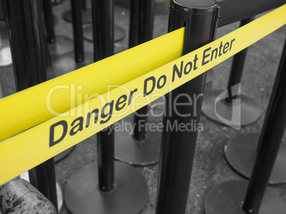 Danger do not enter sign