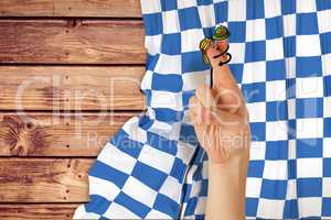 Composite image of oktoberfest character fingers