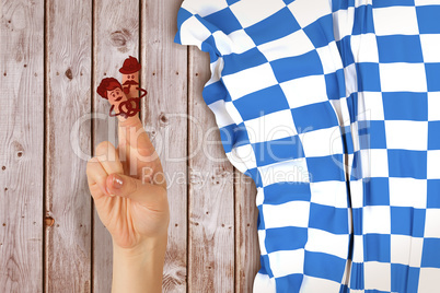 Composite image of oktoberfest character fingers