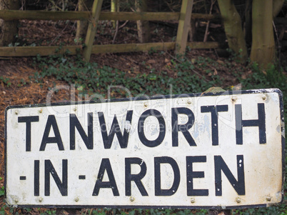 Tanworth in Arden sign