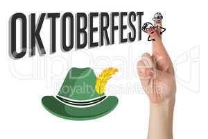 Composite image of oktoberfest character fingers