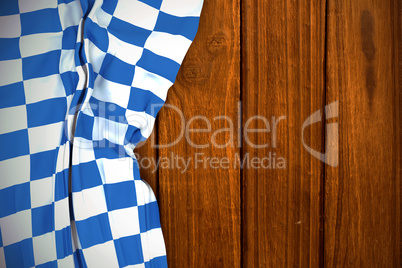 Composite image of blue and white flag