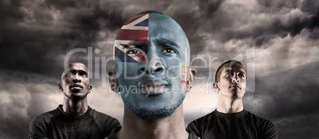 Composite image of samoa rugby player