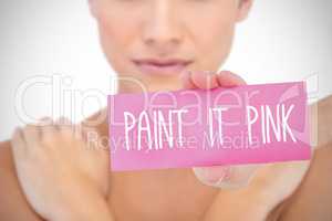 Paint it pink against white background with vignette