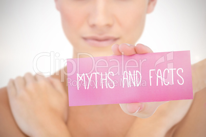 Myths and facts against white background with vignette