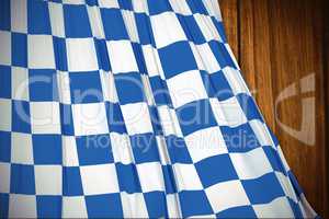 Composite image of blue and white flag