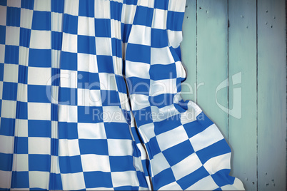 Composite image of blue and white flag