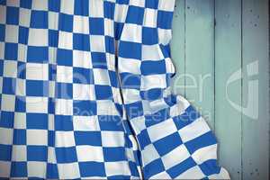 Composite image of blue and white flag