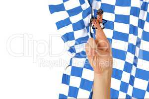 Composite image of oktoberfest character fingers