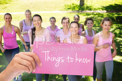 Things to know against smiling women in pink for breast cancer a