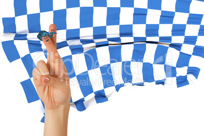 Composite image of oktoberfest character fingers