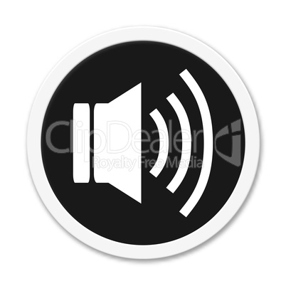 Button rund Lautsprecher Symbol
