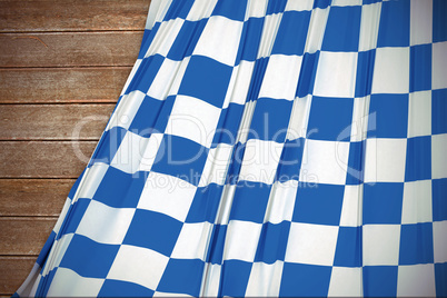 Composite image of blue and white flag