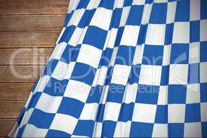 Composite image of blue and white flag