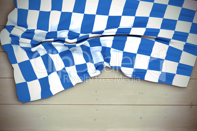Composite image of blue and white flag