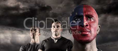 Composite image of samoan rugby player