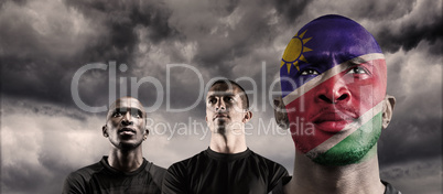 Composite image of namibia rugby player