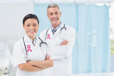 Composite image of pink breast cancer awareness ribbon