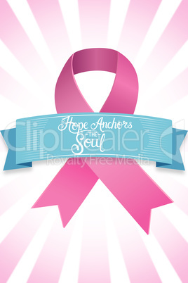 Composite image of breast cancer awareness message