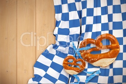 Composite image of pretzel