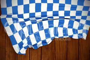 Composite image of blue and white flag