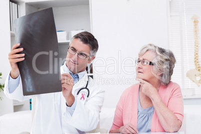 Composite image of pink awareness ribbon