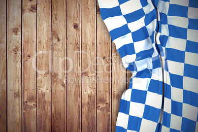 Composite image of blue and white flag