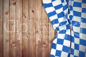 Composite image of blue and white flag