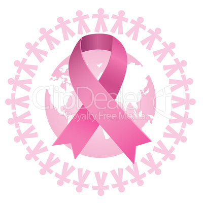 Composite image of breast cancer awareness message