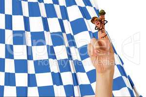 Composite image of oktoberfest character fingers