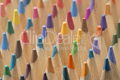 Abstract composition of wooden pencils