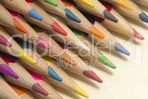 Abstract composition of wooden pencils