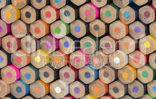 Abstract composition of wooden pencils.