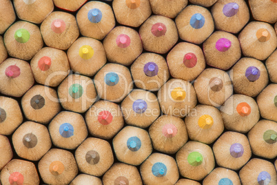 Abstract composition of wooden pencils