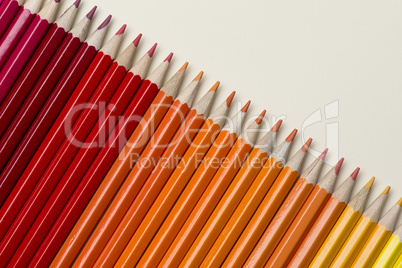 Abstract composition of wooden pencils