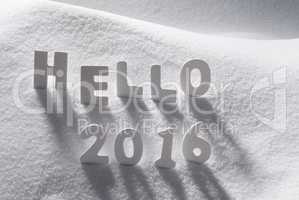 White Christmas Word Hello 2016 On Snow