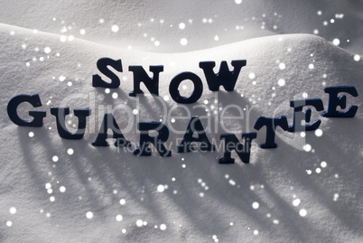 Blue Word Snow Guarantee, Snowflakes