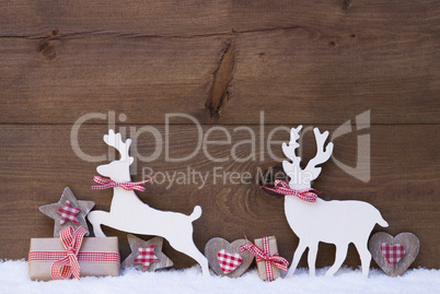 Christmas Decoration, Reindeer Couple In Love