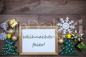 Frame With Decoration, Weihnachtsfeier Mean Christmas Party