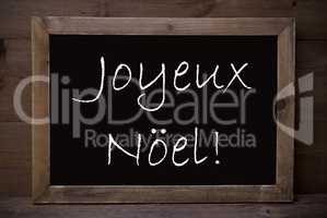 Chalkboard With Joyeux Noel Means Merry Christmas