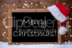 Card, Chalkboard, Merry Christmas, Snowflakes, Snow