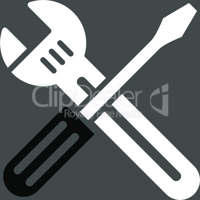 bg-Gray Bicolor Black-White--Spanner and screwdriver.eps