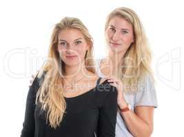 2 blonde Schwestern im Portrait
