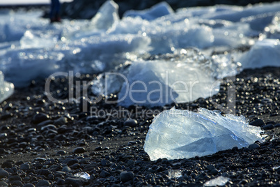 Ice blocks at glacier lagoon Jokulsarlon, Iceland