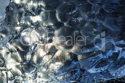 Closeup of an ice block at glacier lagoon Jokulsarlon, Iceland
