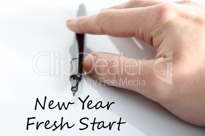 New year fresh start text concept